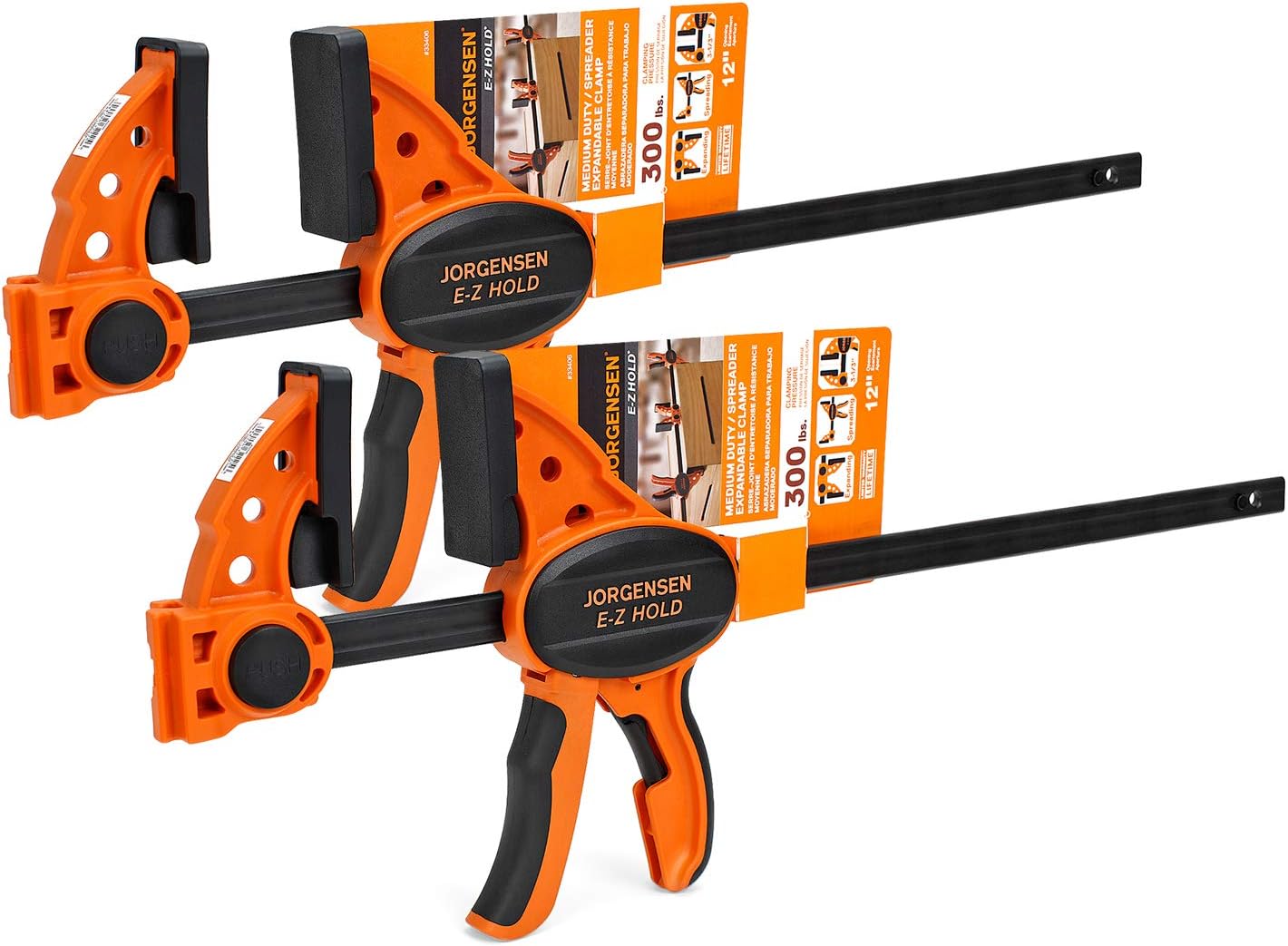 JORGENSEN 2-pack Ratchet Bar Clamps Set for DIY Projects
