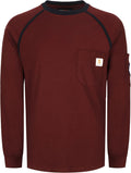 BOCOMAL FR Crew Neck Long Sleeve Work Shirt - Lightweight Flame