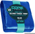 Blue 12 x 25 Heavy Duty 16 Mil Tarp Cover - Waterproof Weatherproof