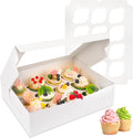 Moretoes 30pcs Cupcake Boxes 12 Count - Sturdy Bakery Carriers