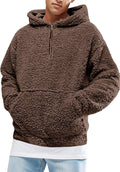Runcati Men's Soft Sherpa Pullover Hoodie for Winter Comfort