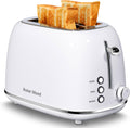 2 Slice Toaster Retro Stainless Steel with Bagel & Defrost - Compact