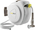 Retractable Garden Hose Reel 1/2 in 100+6 ft - Automatic Rewind