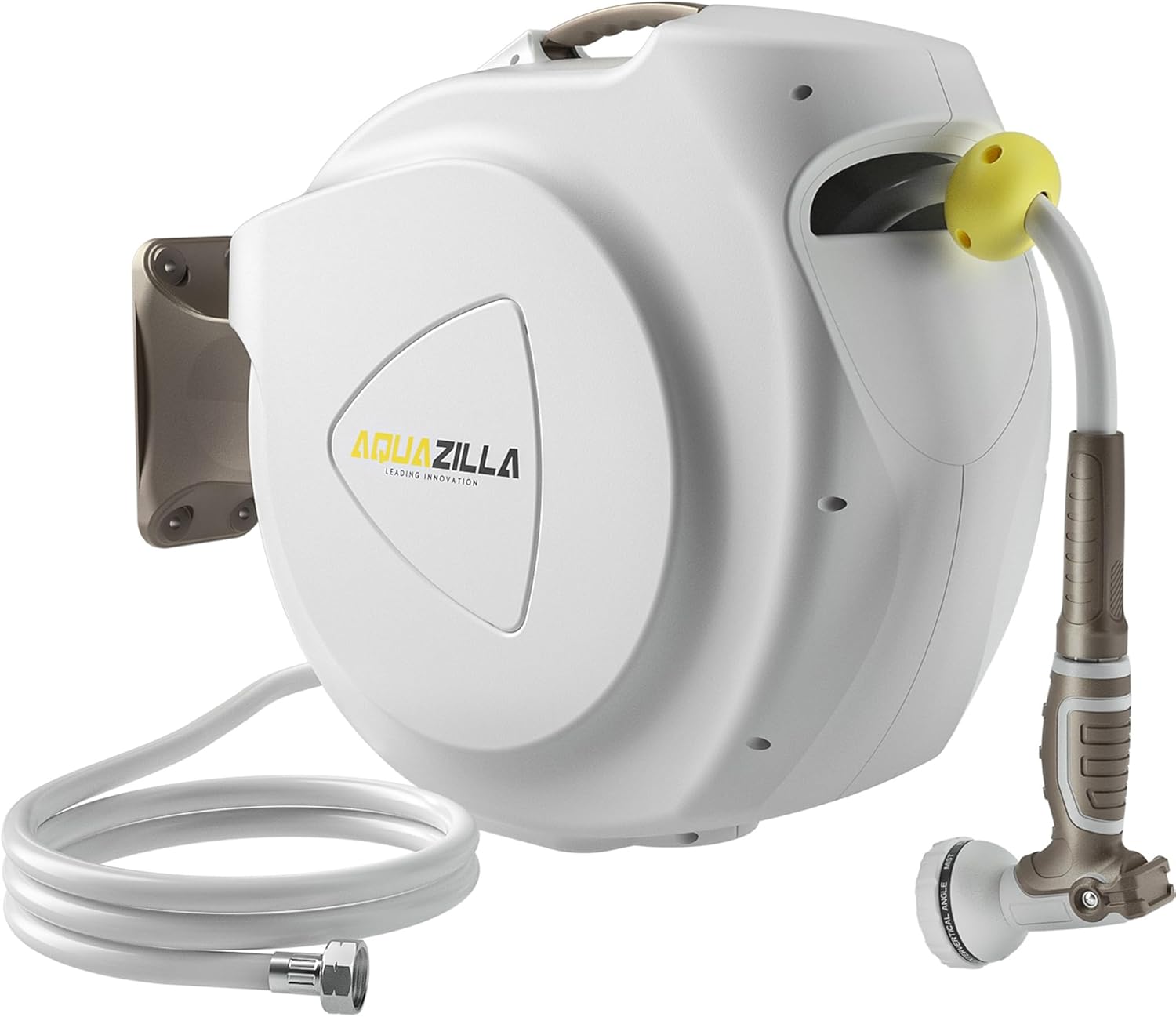 Retractable Garden Hose Reel with 10 Pattern Spray Nozzle