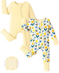 PATPAT Baby Footie Romper: Soft Bamboo, 2-Way Zipper & Mittens