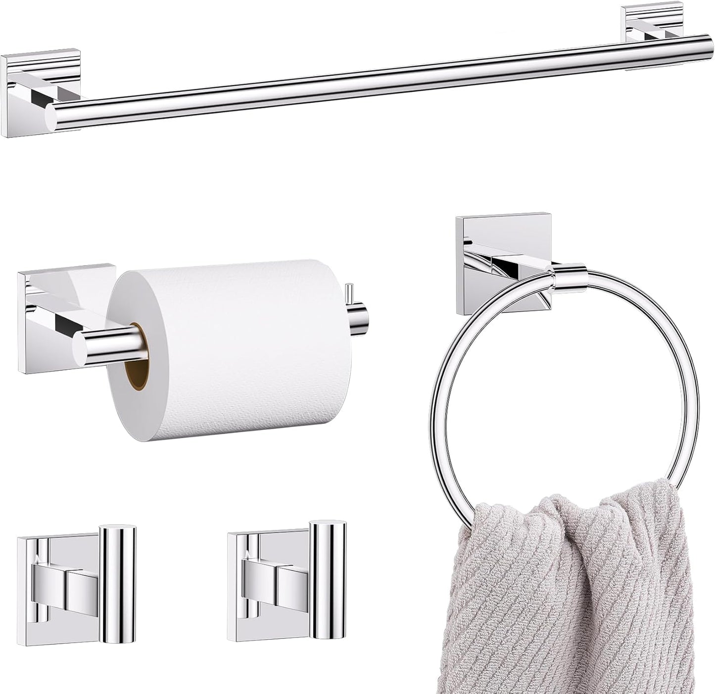 5 Pieces Bathroom Hardware Set for Modern Home Decor Needs