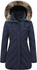Women's Long Puffer Jacket Waterproof Warm Thickened Snow Coat