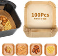 Non-stick Air Fryer Liners - Oil-proof 7.9in Square, 100PCs