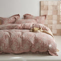 Jacquard Floral Duvet Cover Set King - Vintage Garden Style
