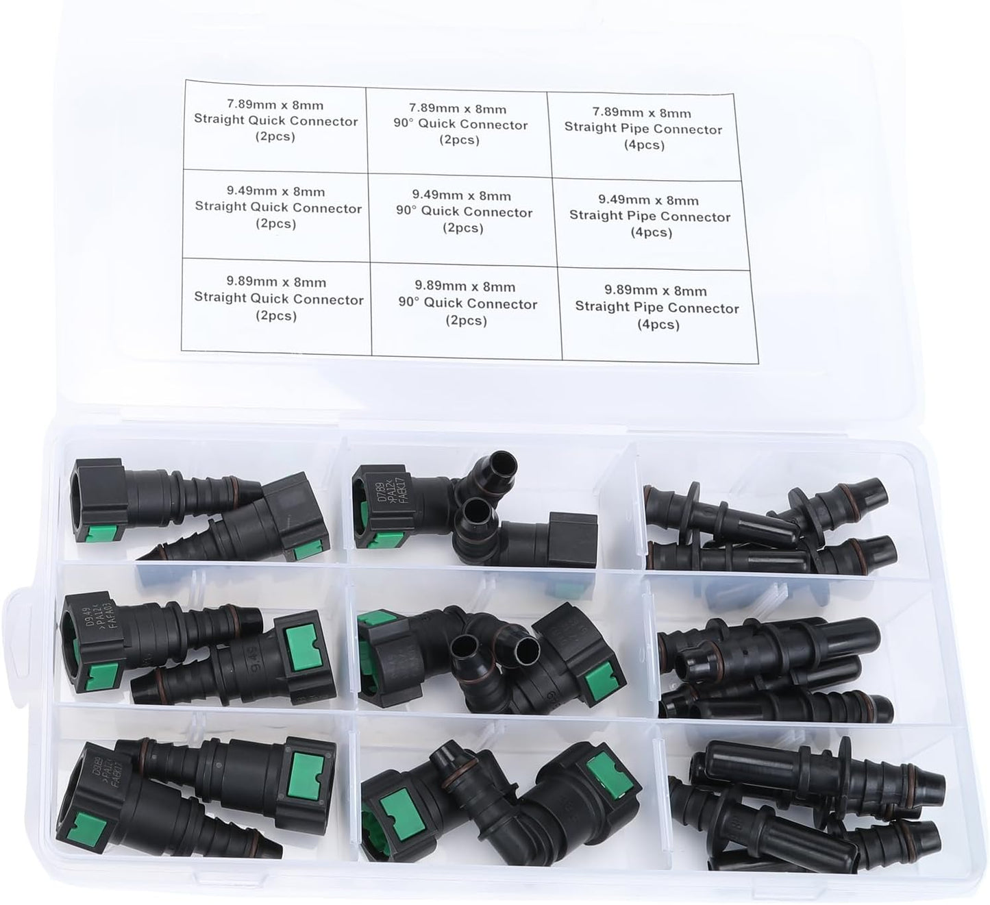 24PCS Assorted Fuel Line Quick Connector Kit for Easy Use