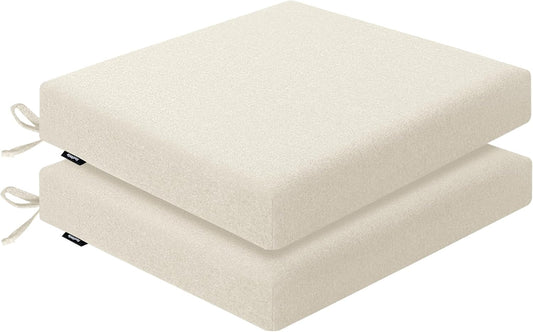 Outdoor Chair Cushions Set of 2, Water-Resistant Comfort