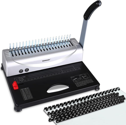 MAKEASY Binding Machine for 21-Hole Comb Binding Needs