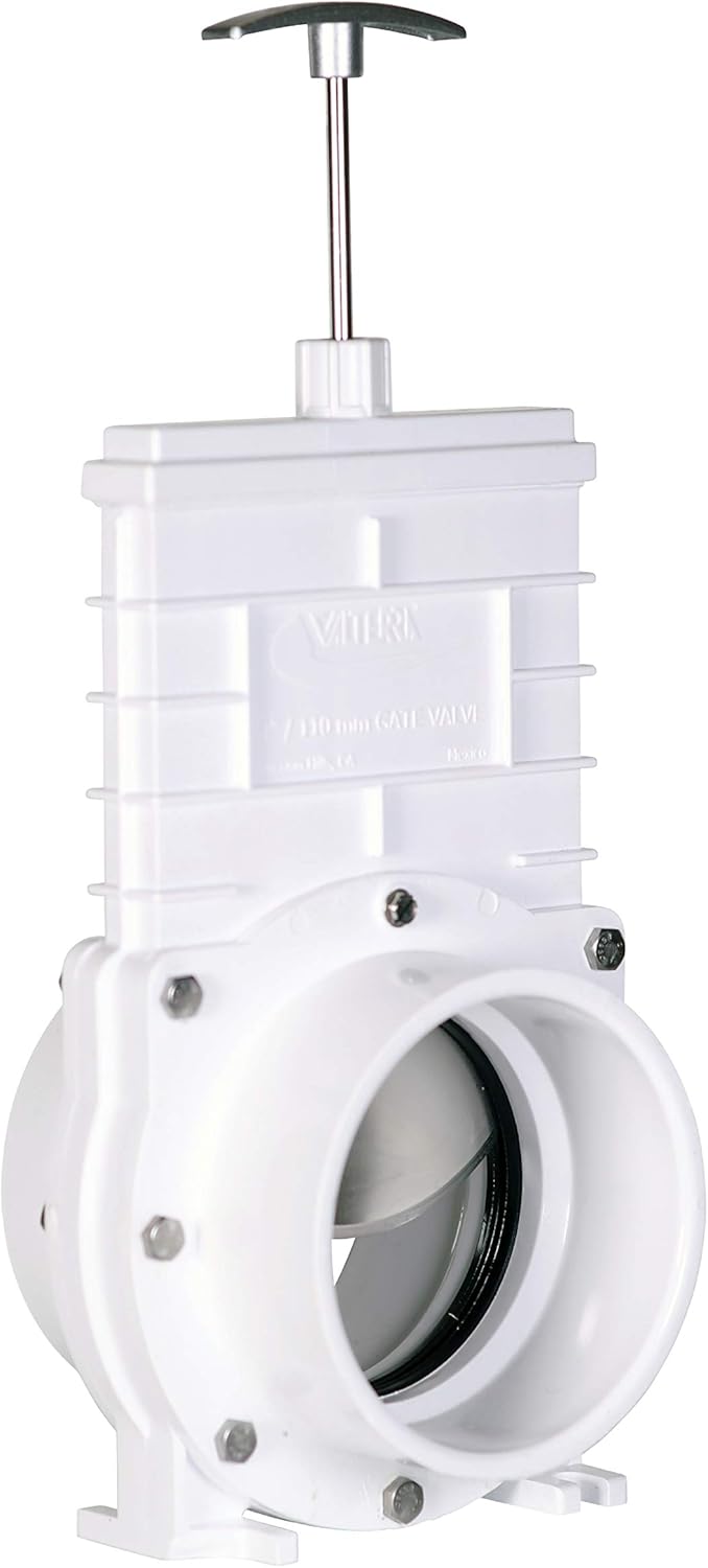 Valterra 4 in PVC Gate Valve for Koi Ponds and Aquaculture Use