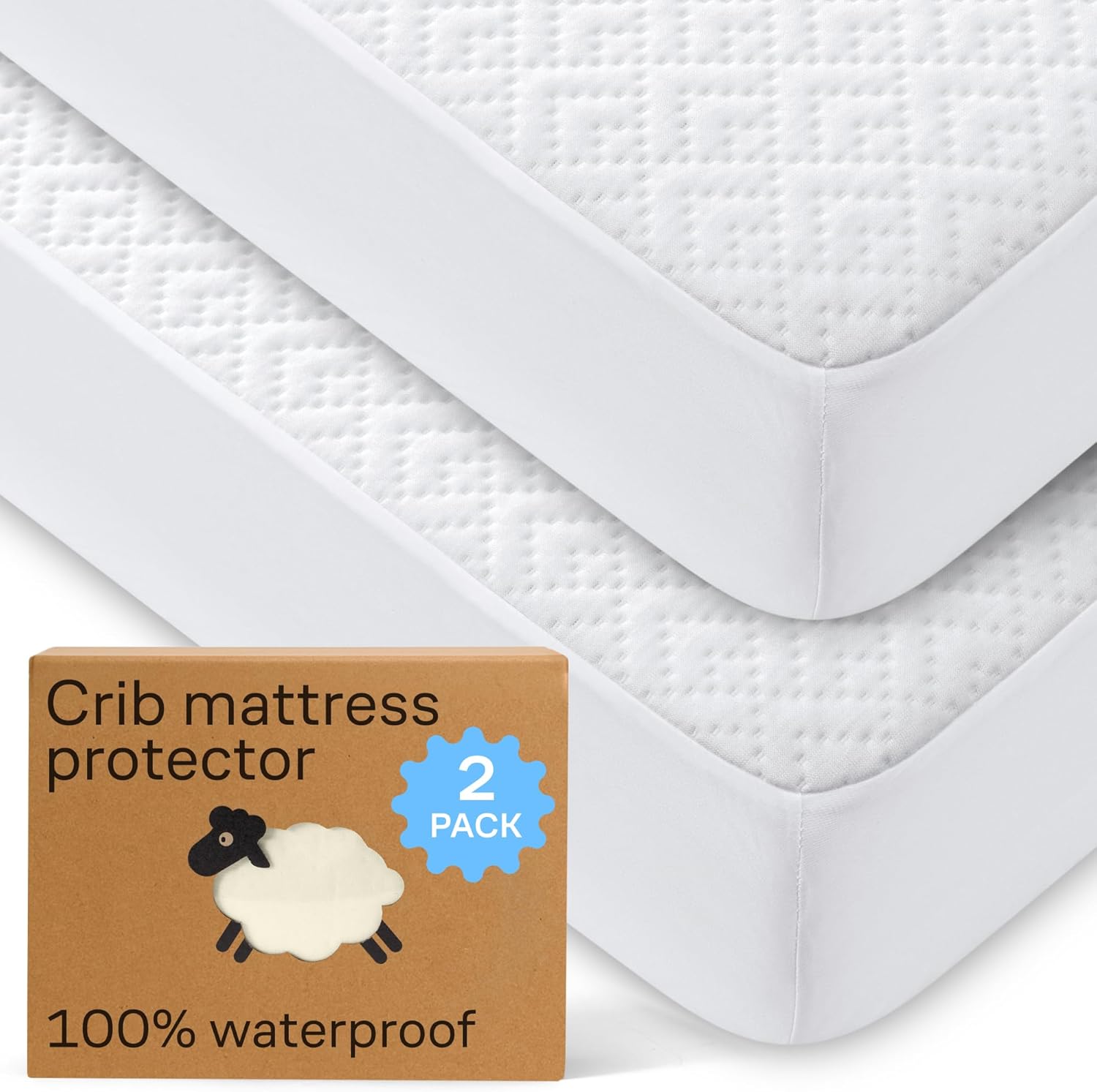 Niagara Crib Mattress Protector 2 Pack for Baby and Toddler