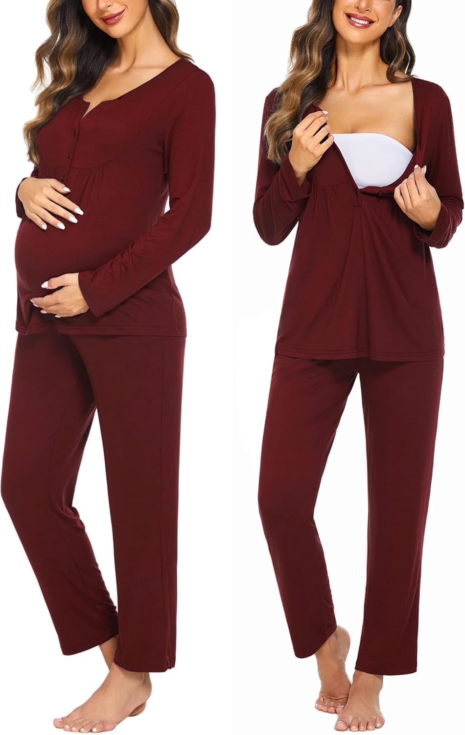 Ekouaer Maternity Nursing Pajama Sets for Comfort and Style