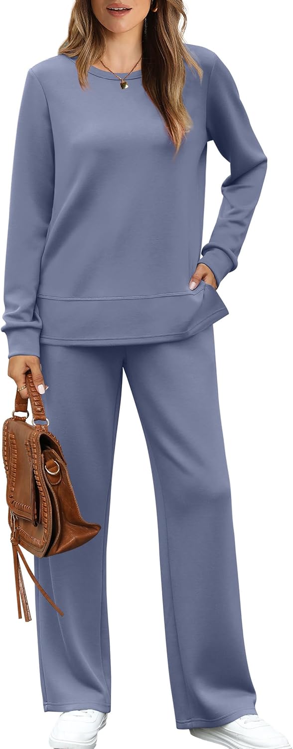 WIHOLL Women's 2 Piece Lounge Sets for Cozy Casual Travel