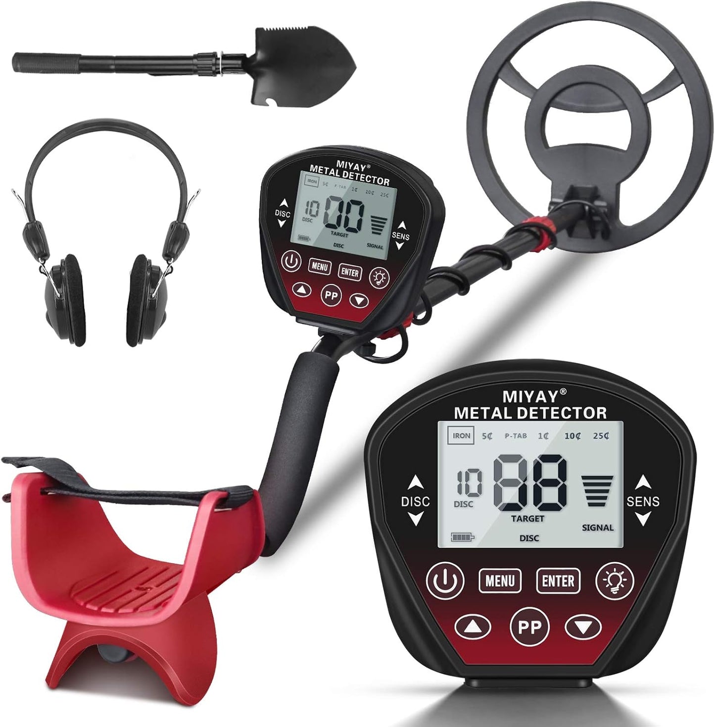 Professional Metal Detector for Adults with LCD Display Features