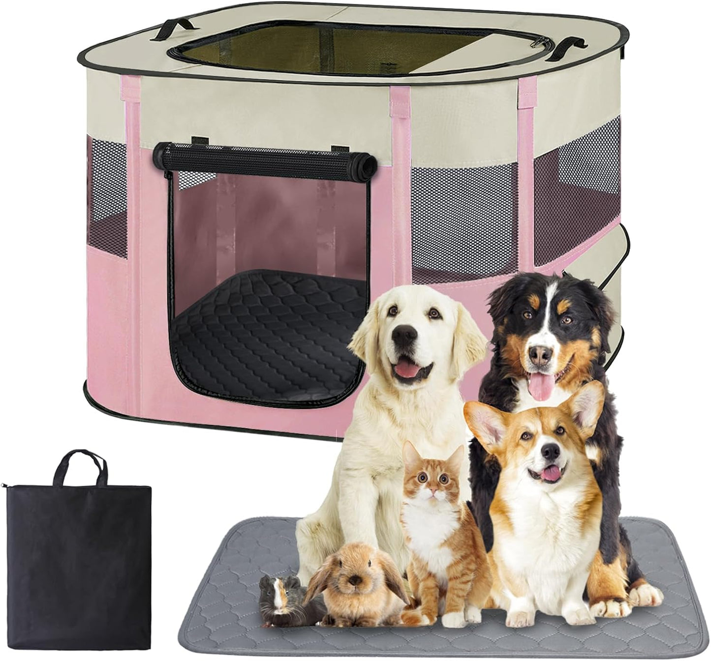 Portable Dog Playpen for Travel, Indoor and Outdoor Use