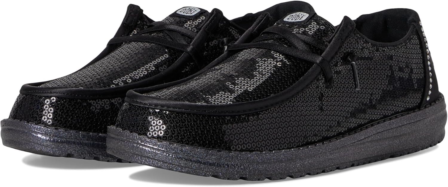 Hey Dude Womens Wendy Disco Sequin Shoes for Stylish Comfort