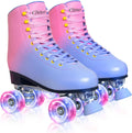 Roller Skates for Women PU Leather High-top Double Row - Stable