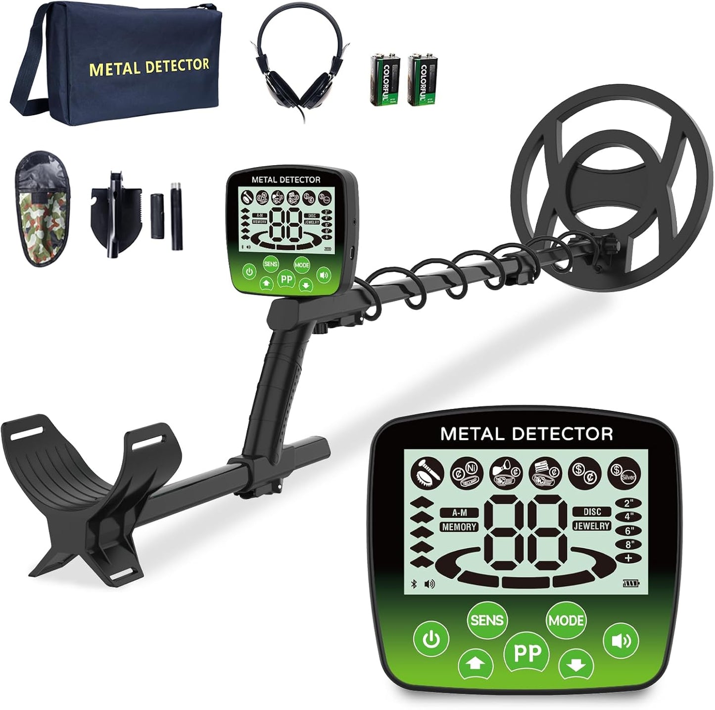 Professional Metal Detector for Adults with 10in Waterproof Coil