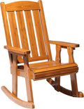 Outdoor Wooden Rocking Chair with Higher Backrest - Ergonomic Comfort