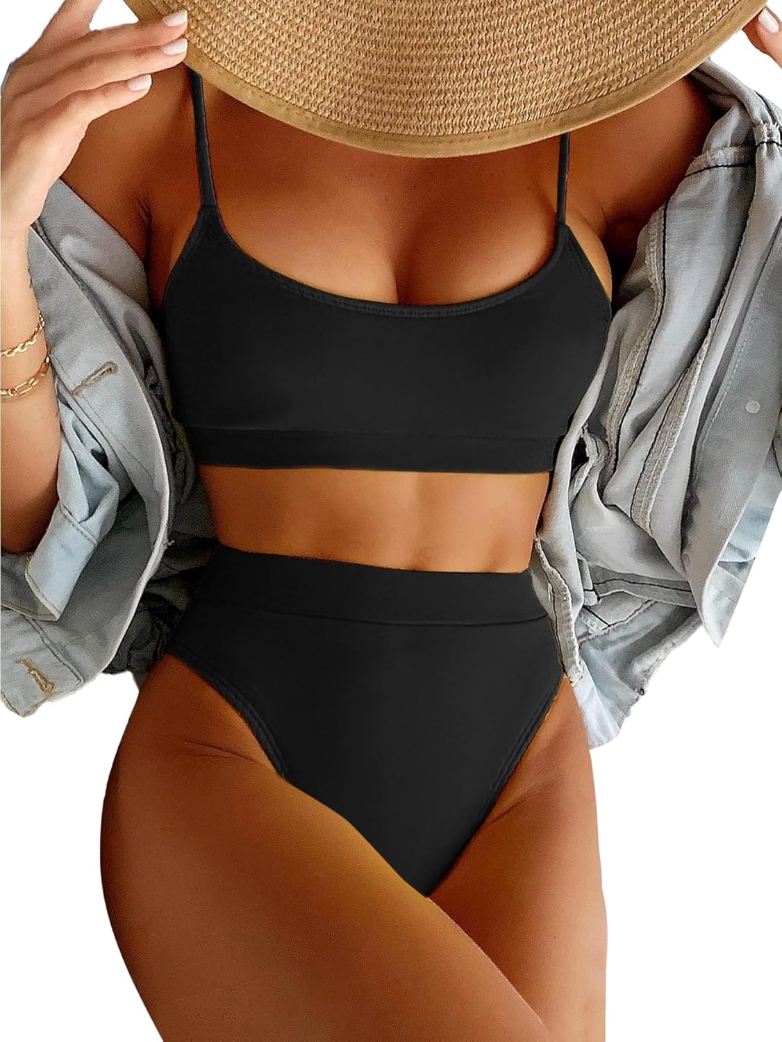 Lilosy High Waisted Tummy Control Ribbed Bikini Set Review