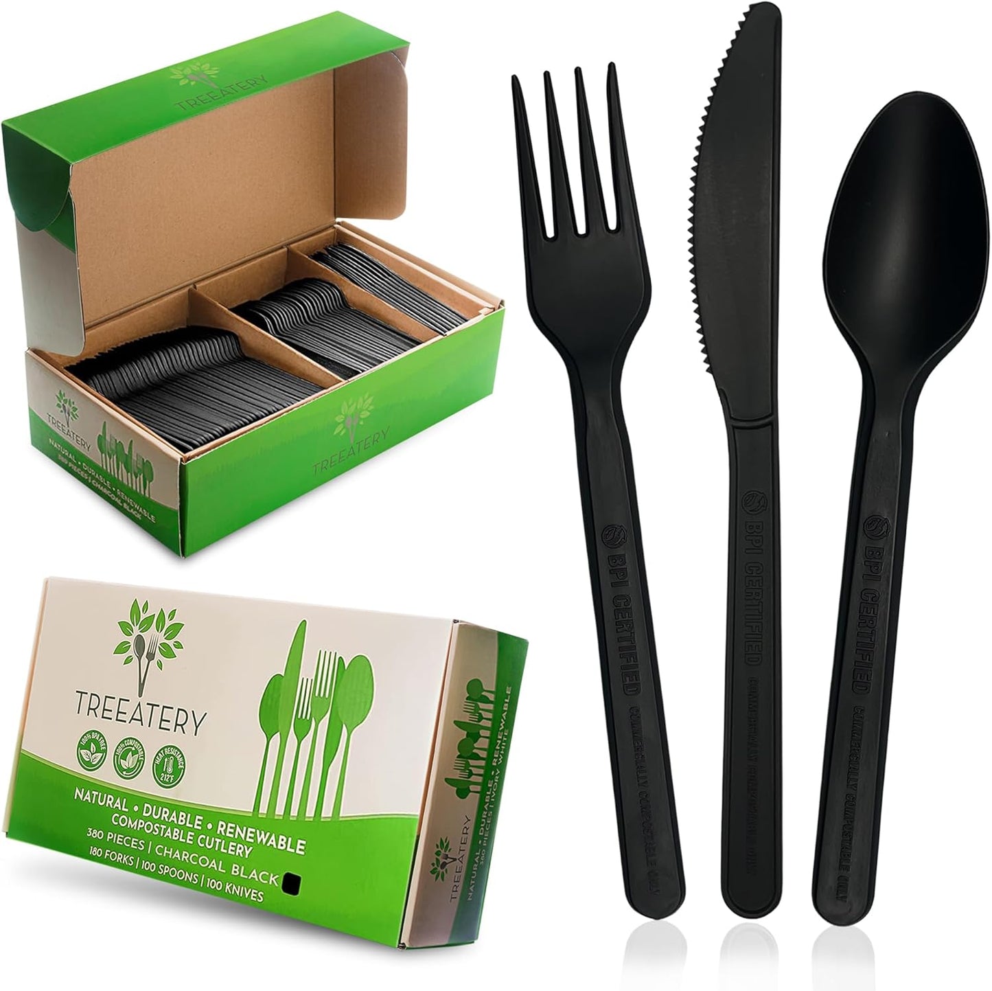 Compostable Cutlery Set for Eco-Friendly Dining Experience