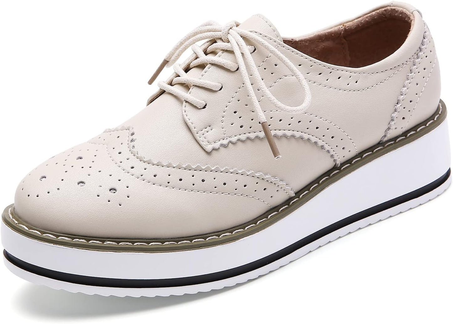 DADAWEN Women's Platform Lace-Up Wingtips Oxfords Shoe Review