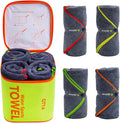 Microfiber Camping Towel 4 Pack Quick Dry Family Pack - Lightweight