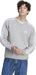 adidas mens Essentials Fleece 3-stripes Sweatshirt - Comfortable Men's