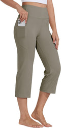 Willit Women's Yoga Capris Pants High Waist Leggings Crop 21in fabric