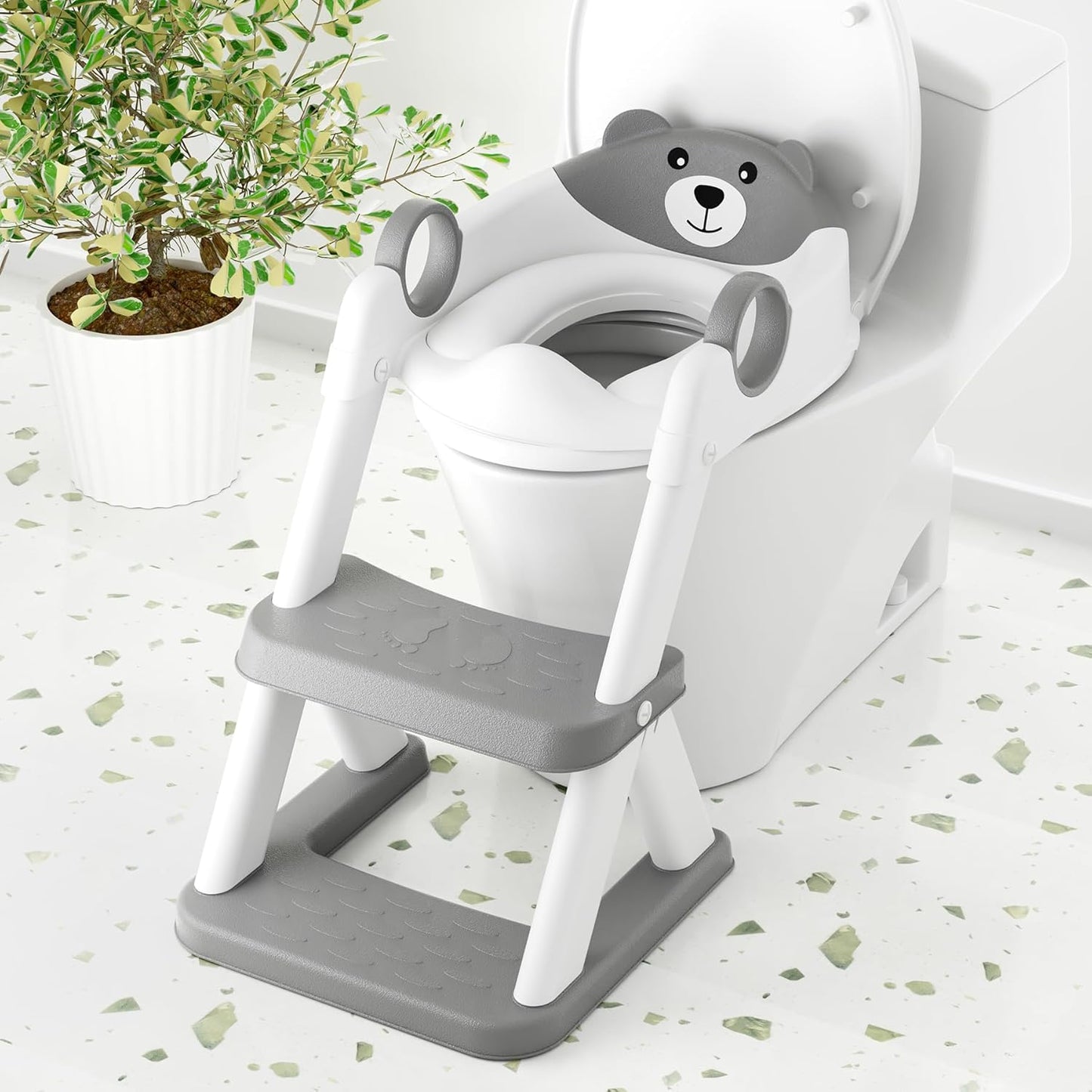COOSEYA Toilet Seat for Toddler Training with Step Stool
