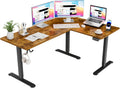 Furmax 63 x 48 in L Shaped Standing Desk - Electric Height Adjustable