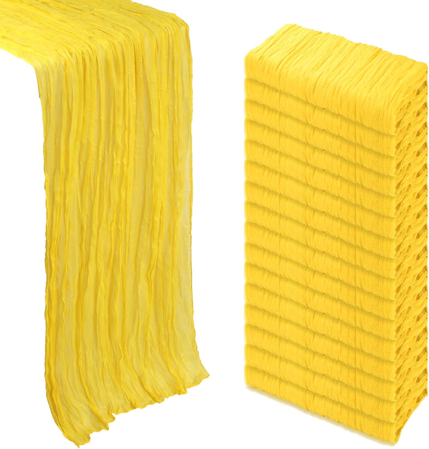 Lemon Yellow Cheesecloth Table Runner 16 Pack for Events