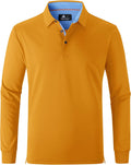 Long Sleeve Polo Shirts for Men - Soft Performance Workwear