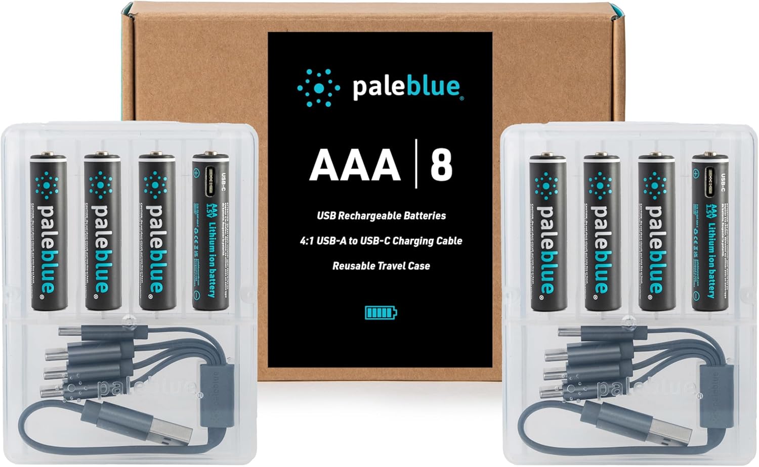 Rechargeable AAA Lithium Batteries with 1 Hour Charge Time