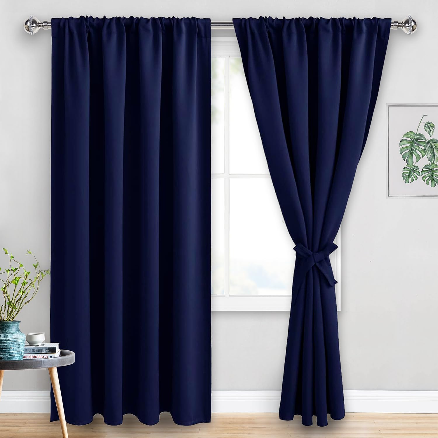 JIUZHEN Blackout Curtains for Bedroom - 60 Inch Thermal Insulated