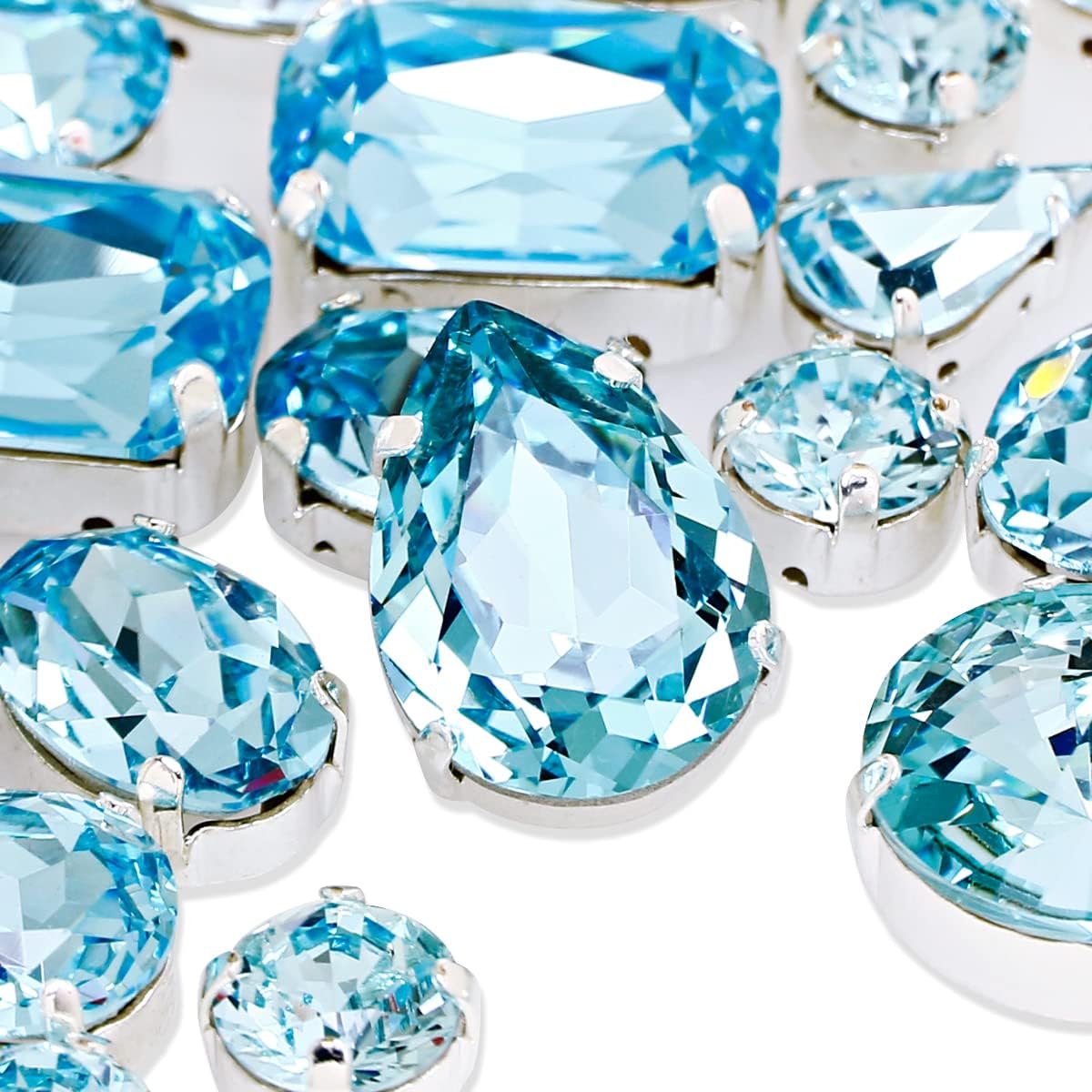 DONGZHOU Sew On Glass Rhinestones for Jewelry Making and Crafts