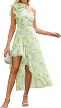 Women's One Shoulder Floral Maxi Dress Perfect for Weddings