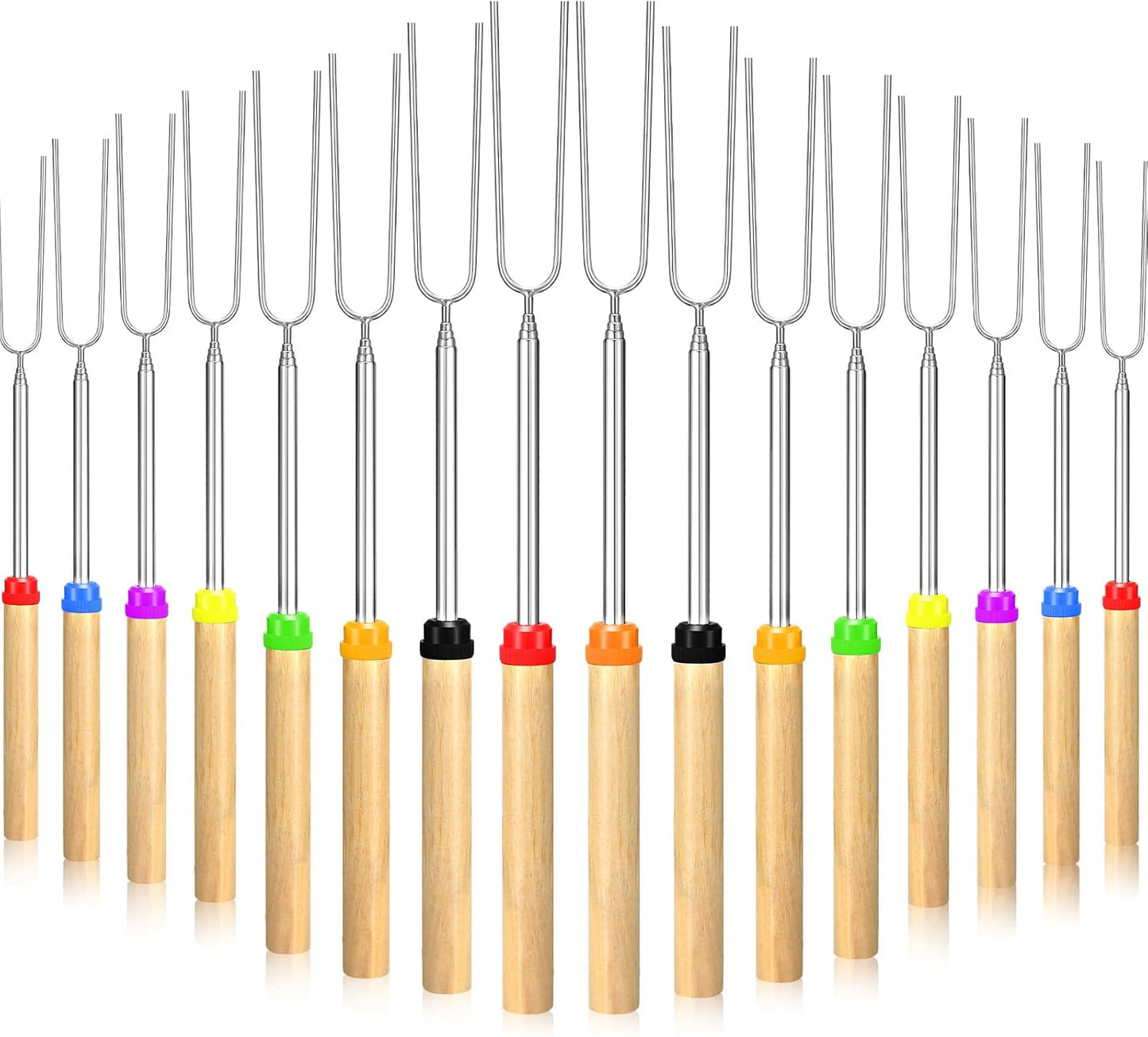 40 Pack 32 Inch Marshmallow Roasting Sticks for Campfire Fun