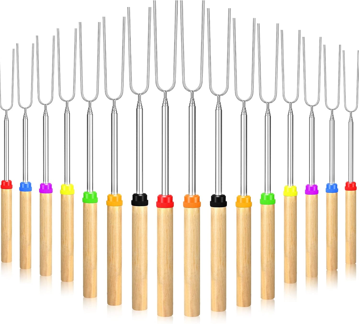 40 Pack 32 Inch Marshmallow Roasting Sticks for Campfire Fun