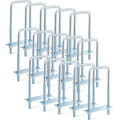 Square U Bolts 3/8 in x 3 in x 7 in 15-Pack - Heavy Duty Zinc Plated