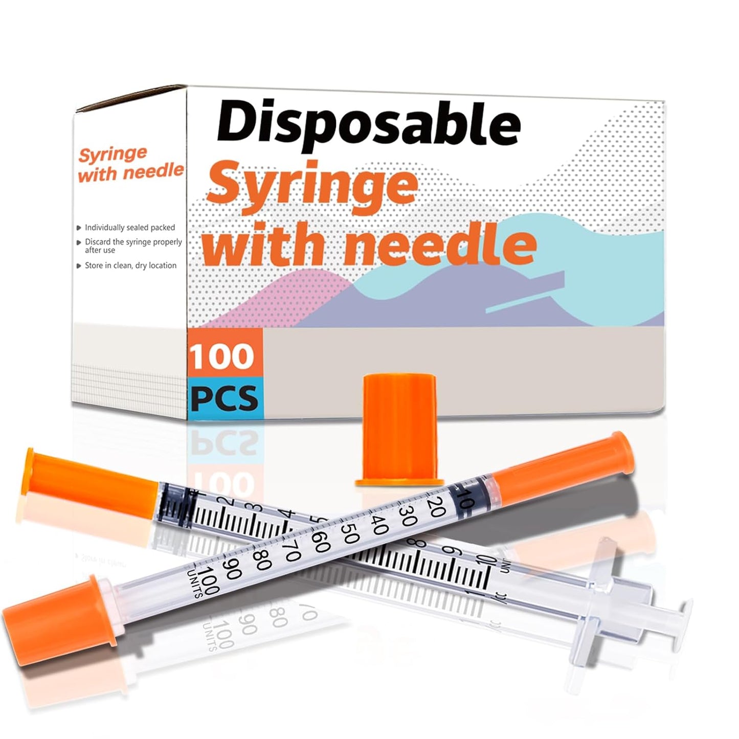 1ml 29G 1/2 Inch Syringe Pack of 100 for Accurate Dosage