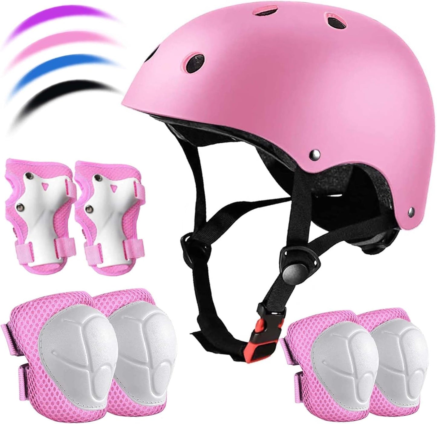 Kids Bike Helmet Set Adjustable for Safe Sports Fun