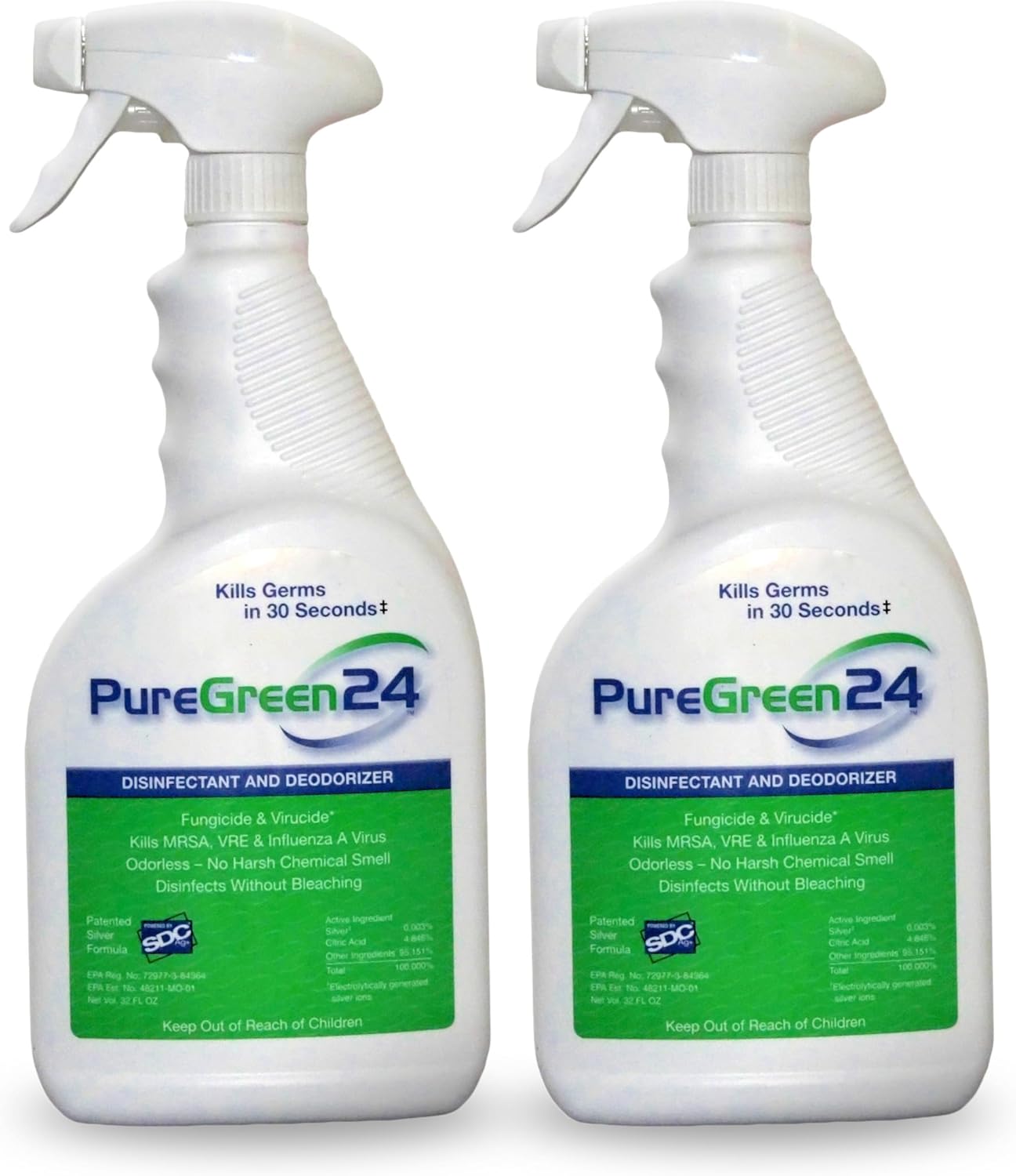 PureGreen24 Disinfectant Spray Kills Germs Safely and Effectively