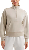 CRZ YOGA SoftAura Half Zip Sweatshirt for Women - Cozy (Style 5C3K)