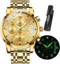 Men Multifunction Watch 41mm Stainless Steel - Luminous Chronograph