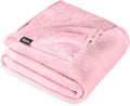 Bare Home Fleece Blanket Extra Long Twin/Twin XL - Plush Light Pink