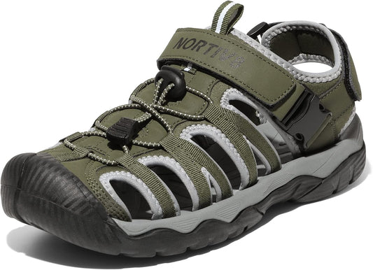 NORTIV 8 Men's Closed Toe Athletic Sport Sandals for Summer Fun